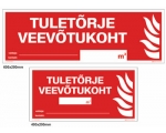 Tuletõrje veevõtukoht + numbrikleebised mahu märkimiseks (REFLEKTEERUV)